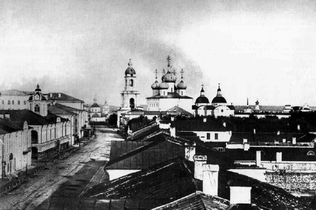 Тверь до 1917 года. Вид на Спасо-Преображенский собор